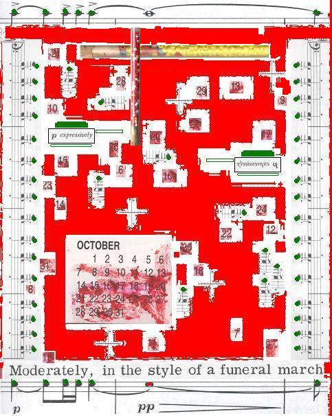 funeral march: split red